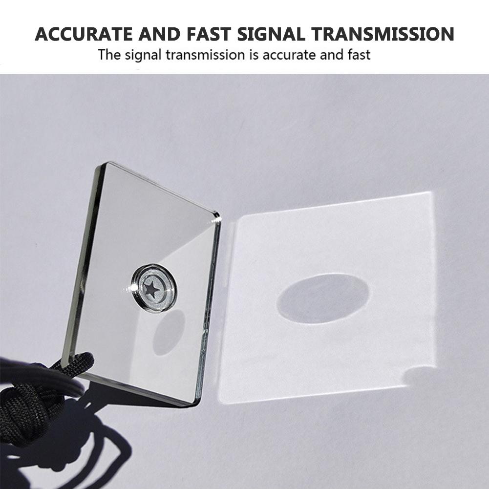 Survival Signal Mirror Emergency Rescue Acrylic Reflective Mirror Multifunction Outdoor Reflector Mirror Travel Hiking Accessory