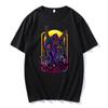 100% Cotton Anime Harajuku Ayanami Rei Printing Tshirt MenMomen Oversized Short Sleeve T-shirt Spring Summer Tops