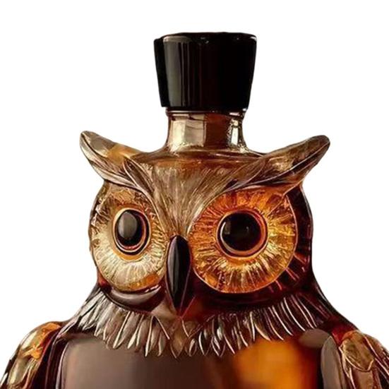 Owl Glass Whiskey Bottle Decanter Creative Owl 180/350ml Decorative Animal Liquor Storage Container