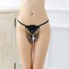 Sexy Lady Unterwäsche Imitation Pearl Flower bestickt Quaste G-String Slips