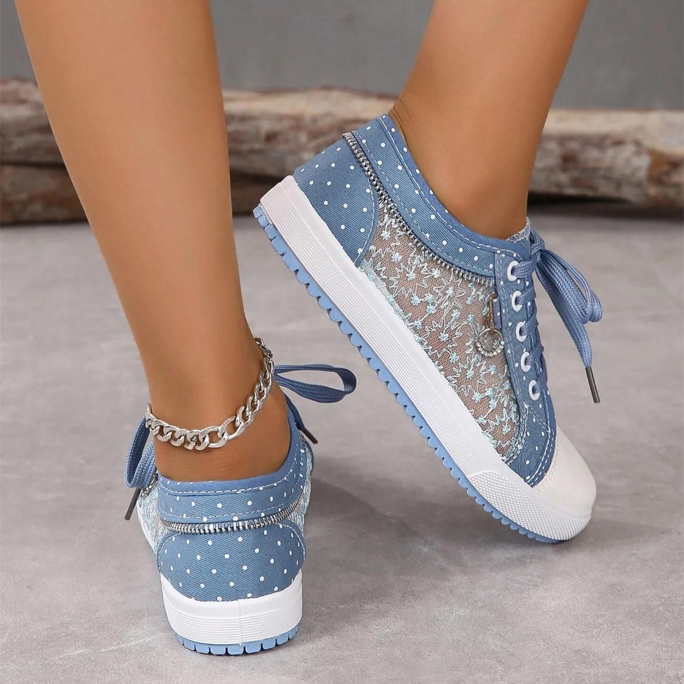 Модные женские кроссовки 2024 Новая мода Летние повседневные лоферы Неглубокая сетка — фото 4