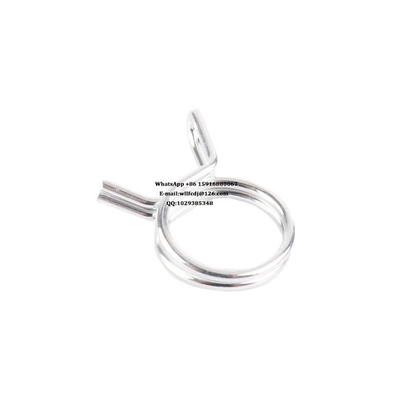 10pcs Tube Spring Clips Clamp 6-24mm Fuel Line Silicone Hose Double Wire Motorcycle ATV Zinc Plated