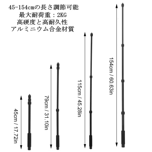 Microphone Boom Arm, Aluminum Alloy Handheld Microphone Extension Arm, Portable Heavy-Duty Microphone Boom Pole with Soft Foam Handle (4 Sections)