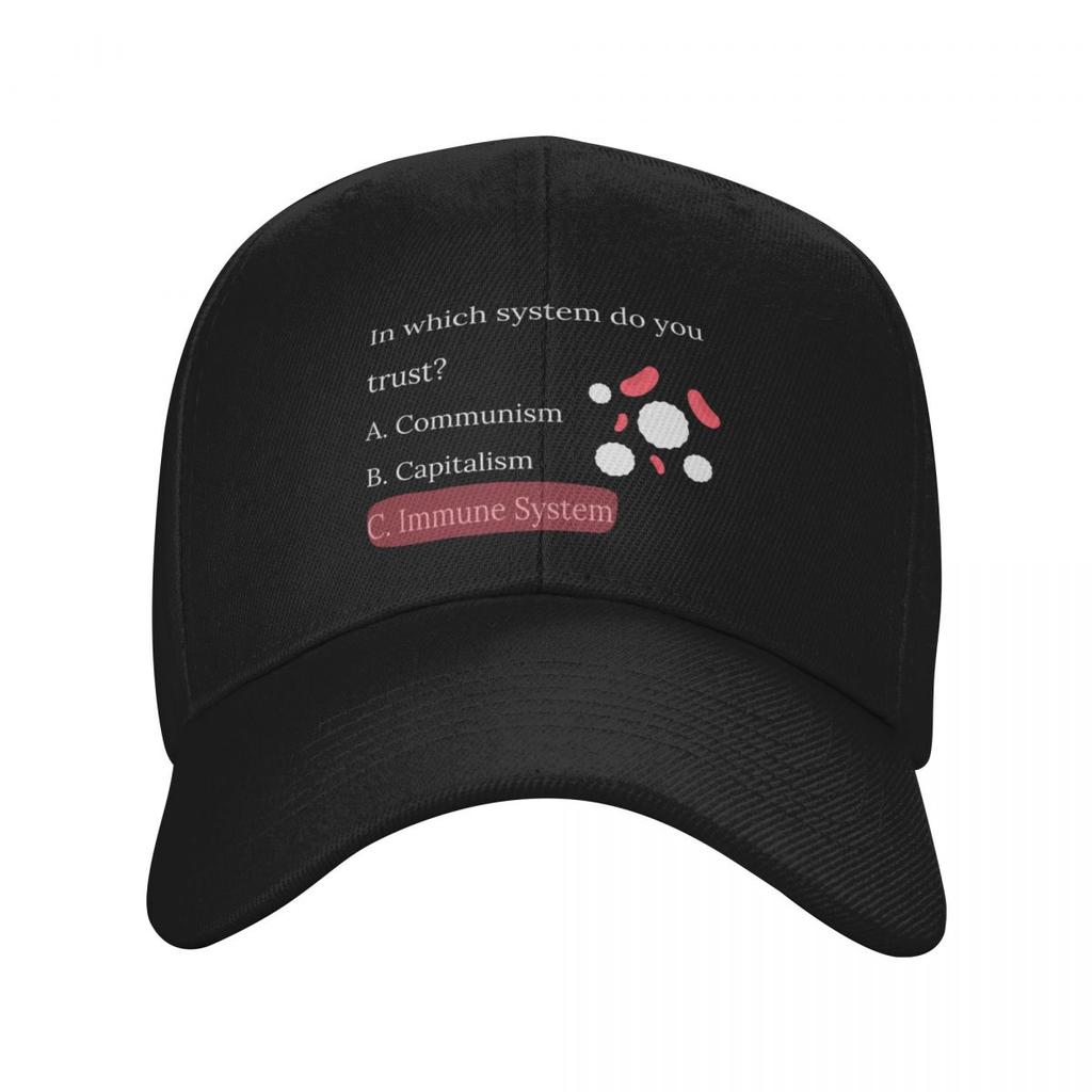 Multiple choice. In which system do you trust? Immune System Baseball Cap Christmas Hat hats for men Men's Baseball Women's