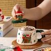 Na'S Santa Claus Cup Mug Christmas Day Ceramic Cup With Lid Souvenir Couple Coffee Water Cup