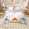 Homewish Autumn Pumpkin Duvet Cover Set Hello Fall Bedding Set Harvest Thanksgiving Day Bed Set