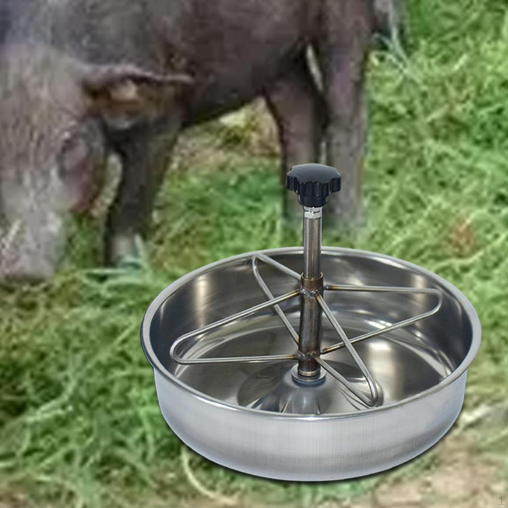 Pig Feed Trough Feeder Bowl Stainless Steel Piglet Waterer Livestock
