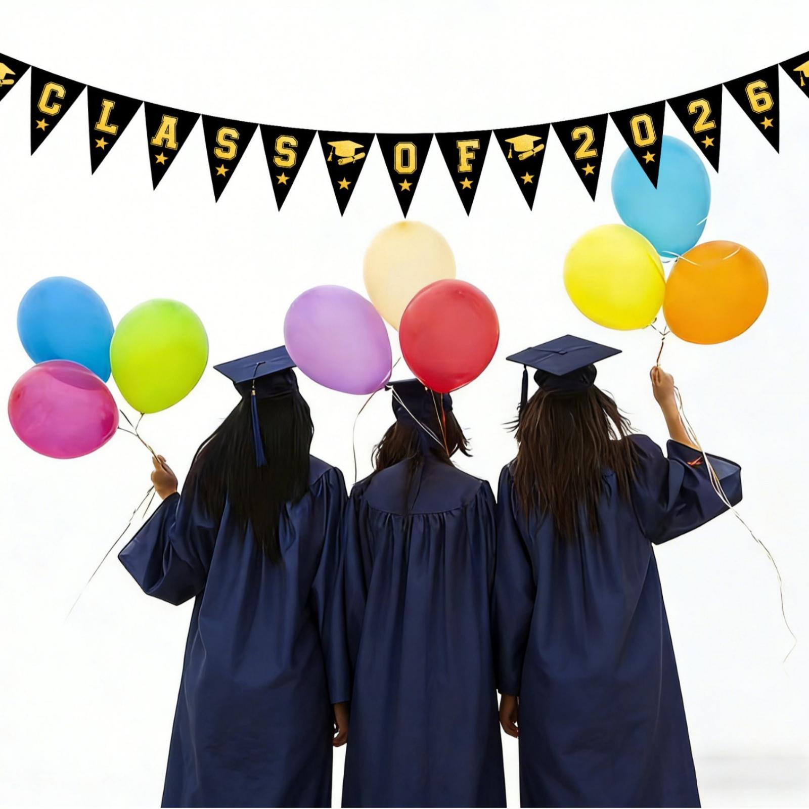 

2026 Party Graduation Interior Decoration Flag Pulling one size