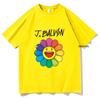ThreeBalvin Floweres Tee Shirts J Balvin MenWomen Clothing Harajuku Aesthetic Tshirt Vintage Unisex Streetwear Cotton Clothes