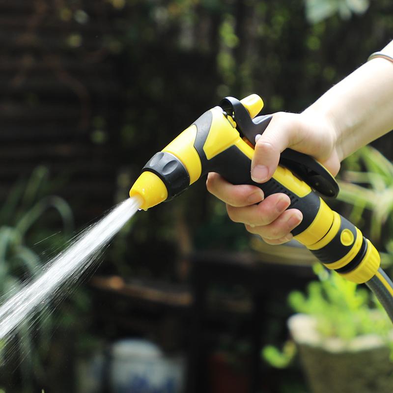 Water Guns High Pressure Water Gun Garden Watering Tool Adjustable Shower Car Wash Water Gun Multi Functional Sprayers Connector