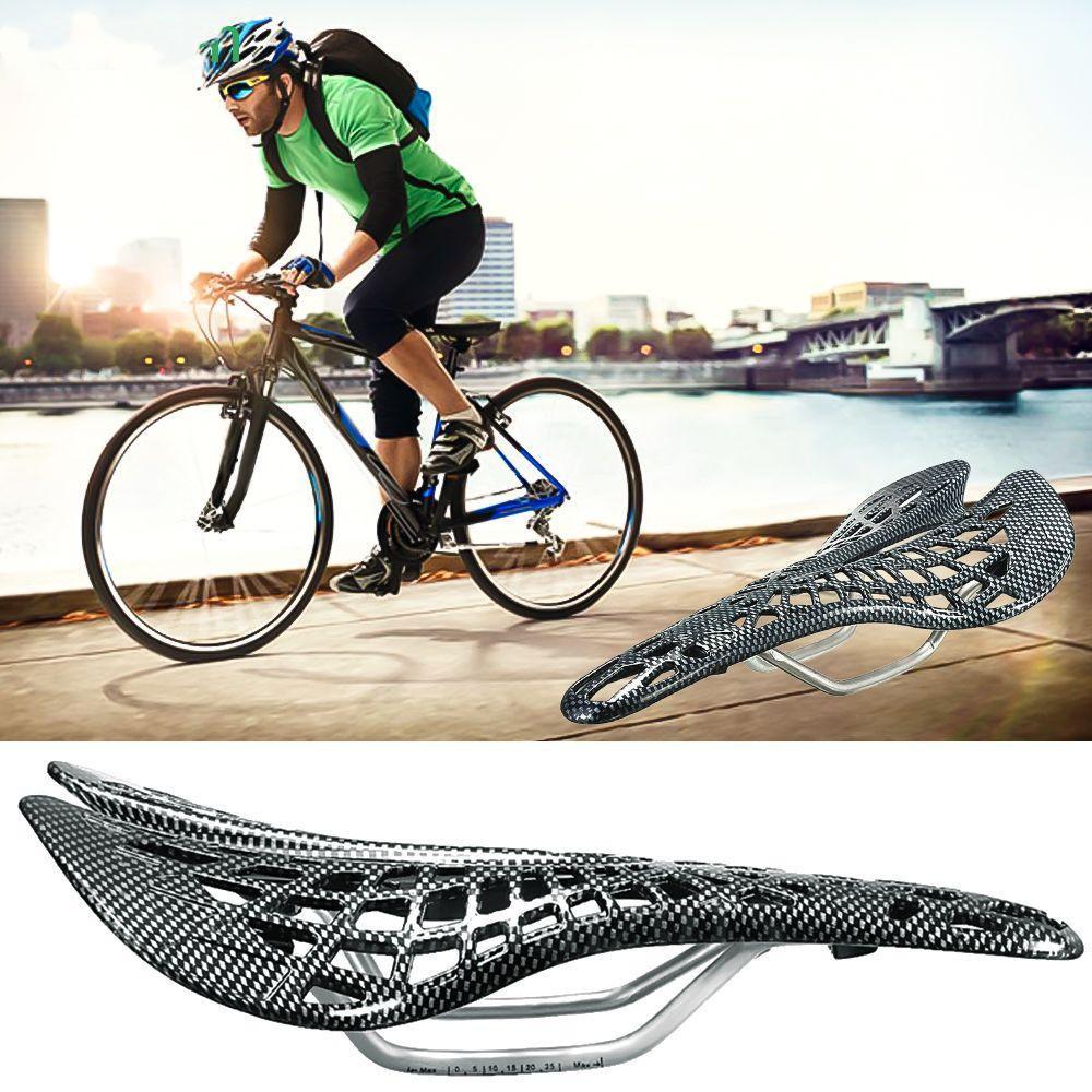 Bicycle Carbon Grain Breathable Saddle Mountain Bike Spider Cushion