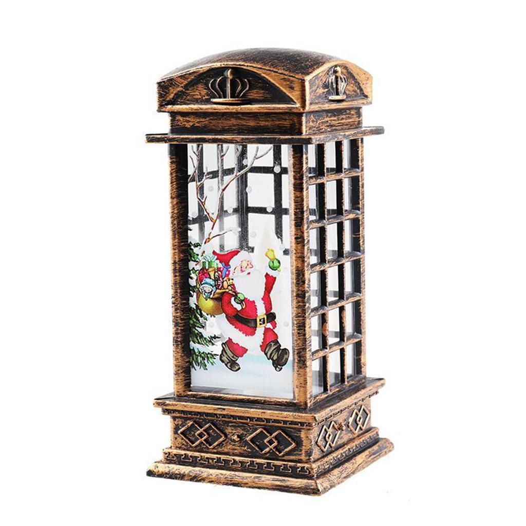 Christmas Snow Globe Lantern LEDs Hang-ing Lamp Warm Night Light Batterys Operated for Home Ornamnet Gifts