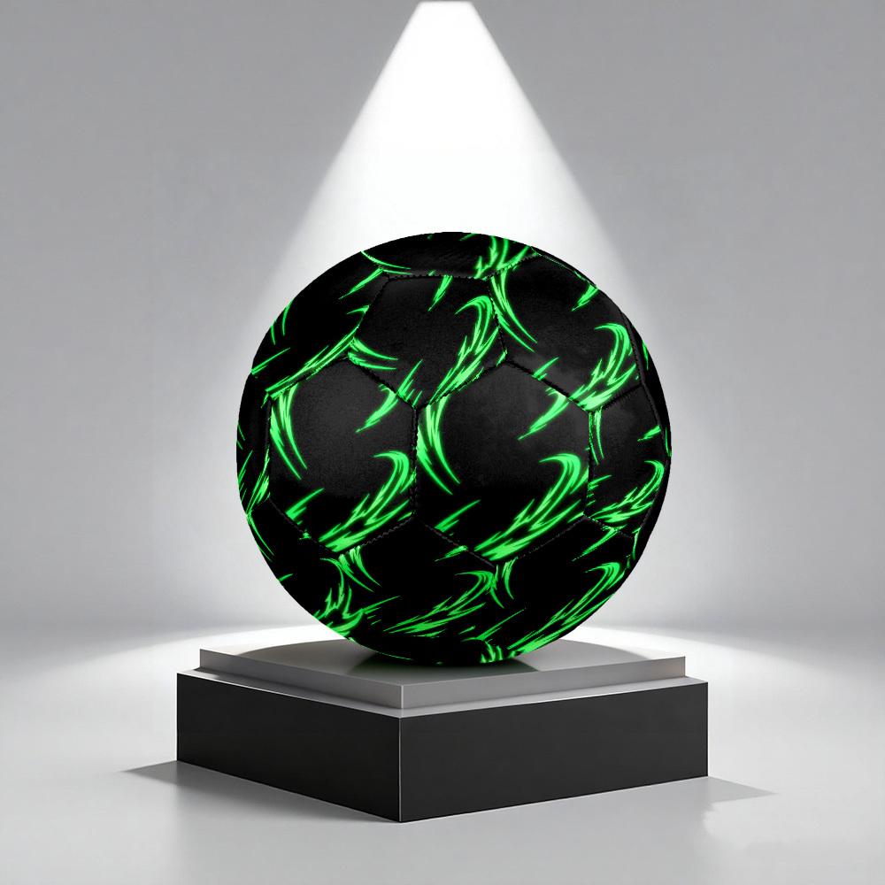 1pc Green Swirls Size 5 Soccer Ball Professional Match Training Football Indoor &Outdoor Sports Ball Lightweight Durable c6519