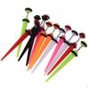 12 Stück Langer Verjüngter Cheater 16g Illusion Ohrstecker Plug Ohrring Stecker