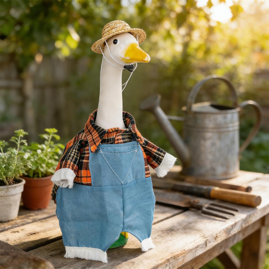Hot 2pcs/set Goose Costume - Perfect for 23-inch Cement Goose Statue Awn, Porch, Garden And Patio Outdoor Decorations