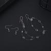 Minimalist Dewdrop Necklace & Ice-Transparent Earrings Set: Crystal Bead Clavicle Chain Jewelry.