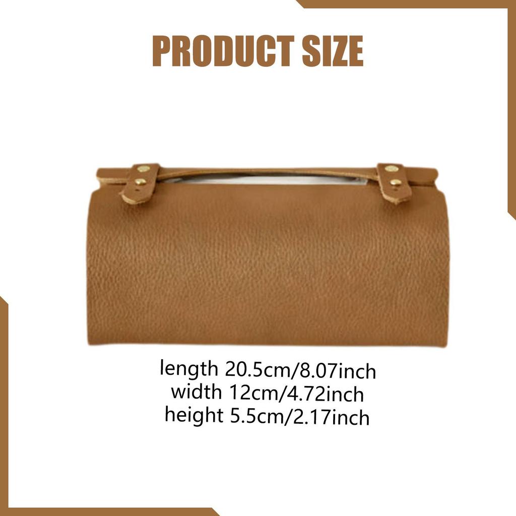 Tissue Box Cover PU Leather Tissue Box Holder Tabletop Decoration Home Decor Rectangular for Table Restaurant Hotel Dresser