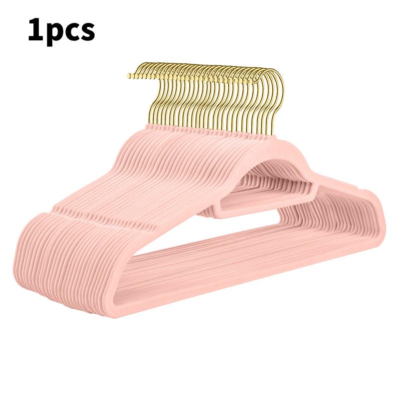 Velvet Flock Hangers Non Slip 360 Degree Hook Coats Hanging Plastic Adjustable