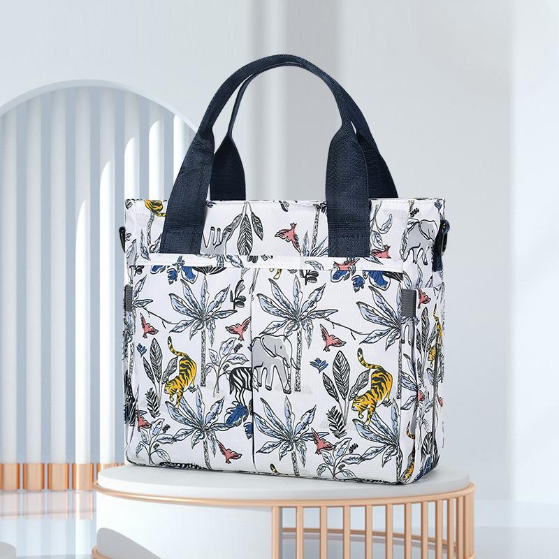 Mommy Bag Fashion Printed Handbag Women's Large Capacity Single Shoulder Crossbody Mother and Baby Bag Portable Storage Bag