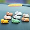 Lovely Sleeping Animals Car Ornaments Auto Dashboard Center Console Bear Pig Rabbit Duck Decoration Auto Interior Accessories