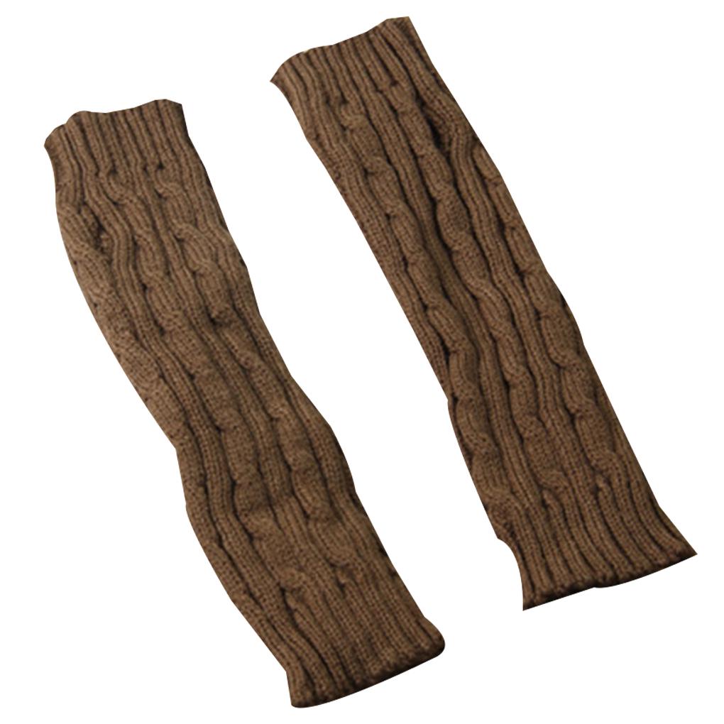 1 Pair Hot Winter Autumn Knit Arm Warmer Women Girls Long Winter Mittens Wrist Warmer Female Gloves