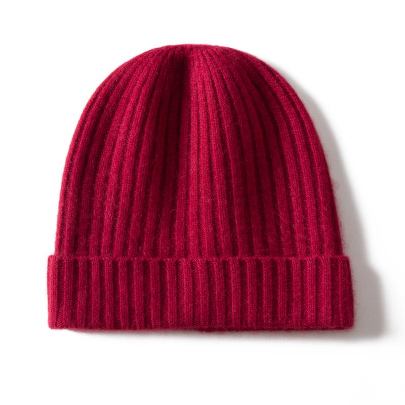 Treasure Series Cashmere Beanie: Unisex Thick Knit Wool Hat with Baby Yarn