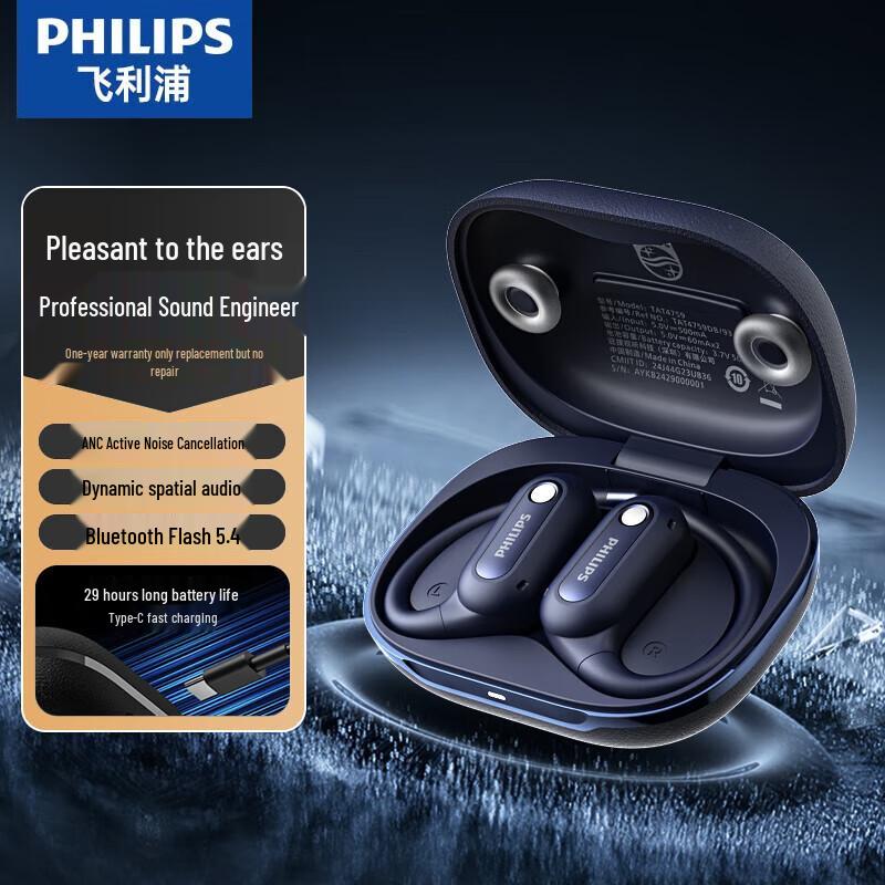 Philips TAT4759 True Wireless Open-Ear Clip-On Sports Earbuds