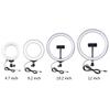 4.7 Inch 12cm Usb Led Ring Vlogging Video Fill Light Round Base Desktop Holder Kits,adjustable Height: 15.5cm-25.5cm