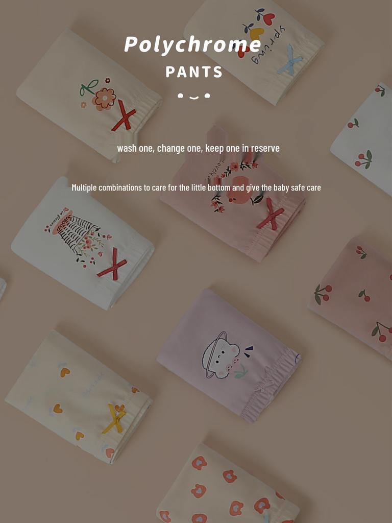 Pure Cotton Antibacterial Girls' Boxer Briefs - Class A, Autumn/Winter