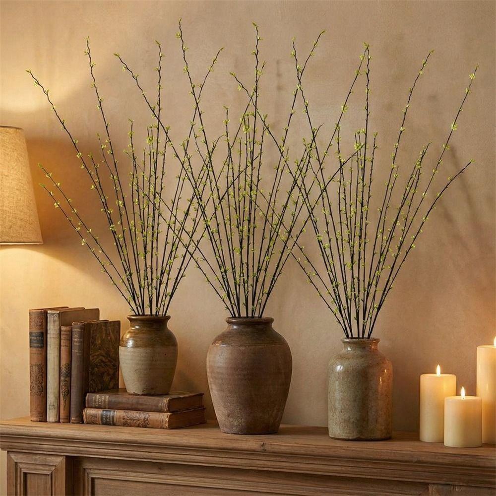 Floating Branch Willow Sprout Plants Real Touch Green Plum Bouquet Simulation Green Plant Homestay