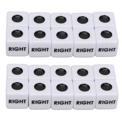 20Pcs Board Game Dice Light Weight 6 Sided Dice Set Waterproof Left Right Center Dice Game Set for