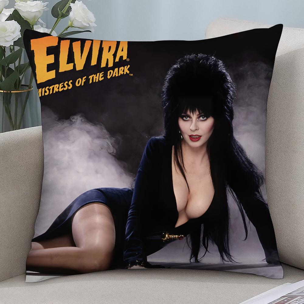 E-Elvira Mistress Of The Dark Pillow Case 3D Print Polyester Fiber 45*45Cm Home Sofa Throw Pillow Cover Decoration Festival Gift