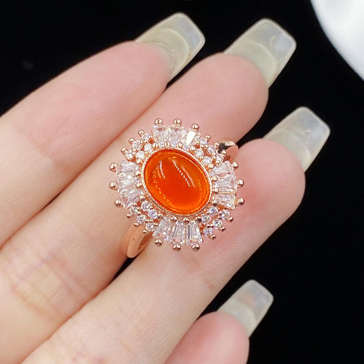 

BELLA BOX Роскошное высококачественное кольцо Fenda Color Plain Oval, регулируемое, подходит для повседневной женской вечеринки, модных украшений Adjustable Opening красный