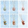 Flower Opening Chain Choker Surprise Heart Clavicle Chain Enamel Egg Necklace  Gift for Friends Mom
