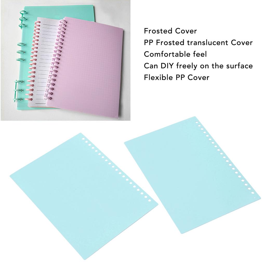 20 Sheets Loose Leaf Binding Cover 20 Holes Flexible PP Plastic Loose Leaf Presentation Binding Case