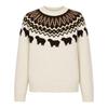 Womens/Ladies Fair Isle Crew Neck Long-Sleeved Sweater Top