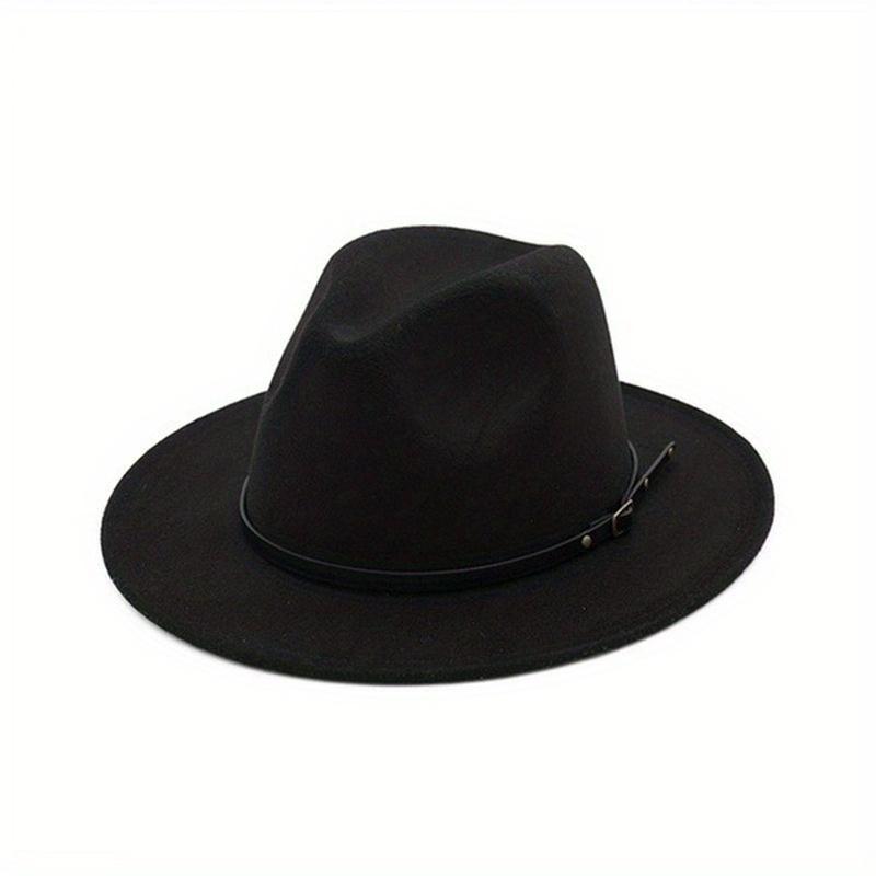 Chapeau Fedora en laine synthétique pour femme et homme, style jazz, style européen et américain, rond, melon, collection hiver et automne