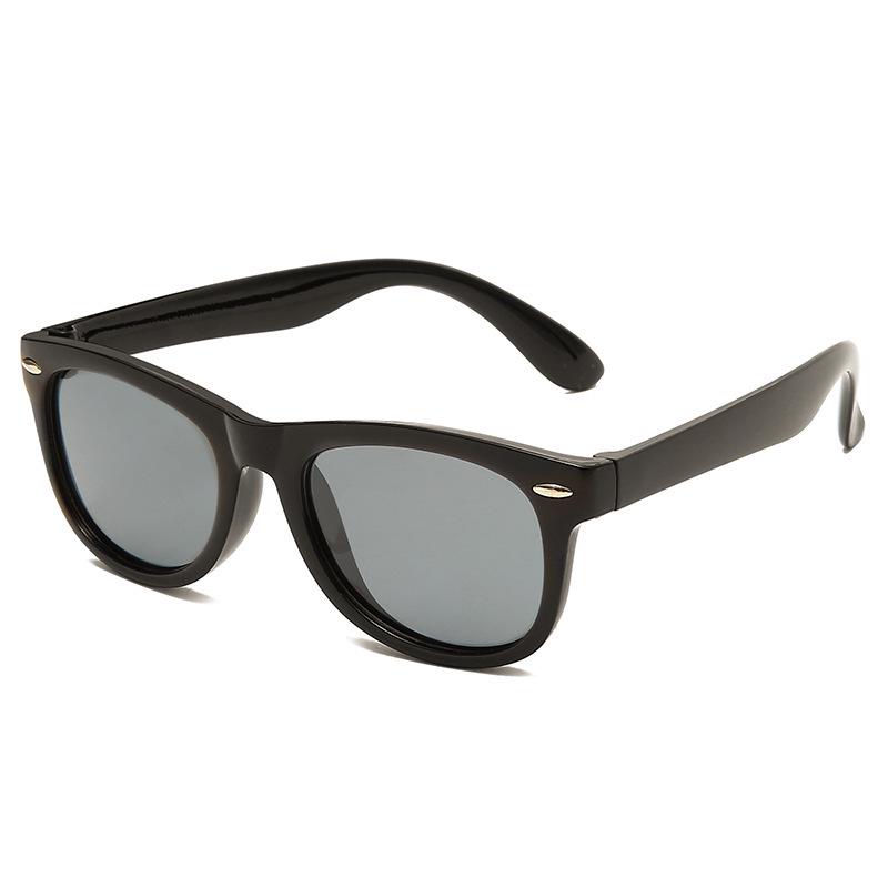Personalized Color-Block Kids' Sunglasses: Fashionable, Anti-UV, Windproof, and Sandproof.