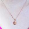 Purple Gold-Plated Rose Gold Round Brand Letter Necklace Fashion Trend Temperament Color Gold Necklace
