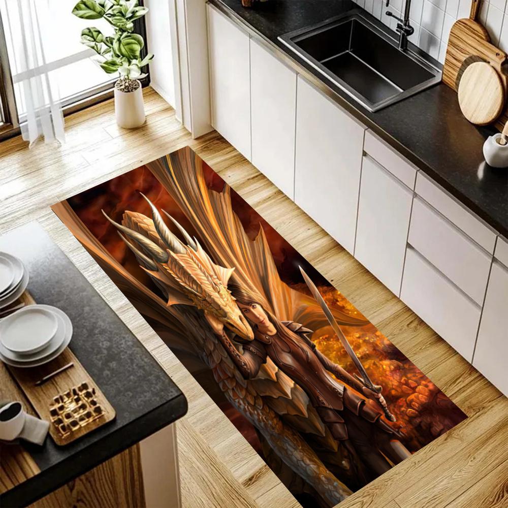 Gothic Style Nonslip Kitchen Mat Floor Carpet Rug For Indoors Outdoors Home Decor Room Supplies Spring Decor