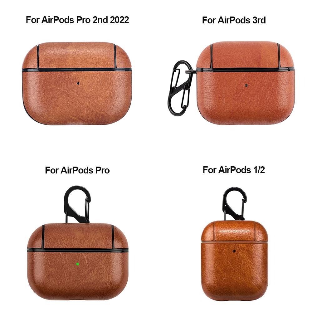 Leder Schutzhülle Für Airpods Pro 2 3 Hülle Kabellose Kopfhörer Hülle Für Airpod Pro2 Pro 2. 3. Airpods3 Lade Tasche Funda