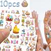 10sheets Easter Day Tattoo Stickers For Hand Arm Body Fake Decorative Waterproof Tattoo Stickers Kids Creative Festival Gifts