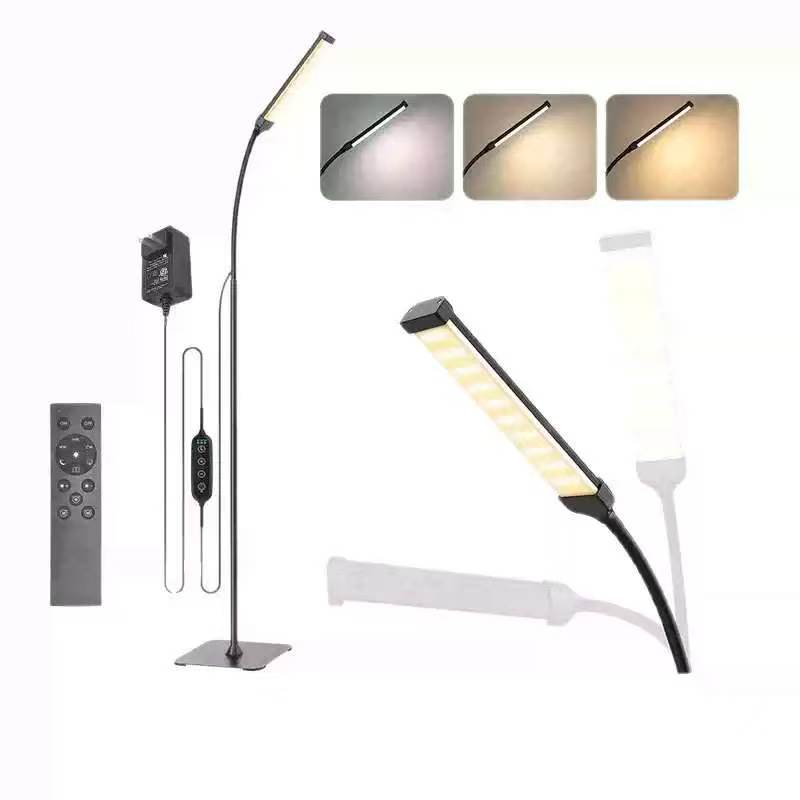 LED Floor Lamp For Living Room Adjustable Gooseneck Stand Light Dimmable Indoor Bedroom Standing Reading Light Office Decoration