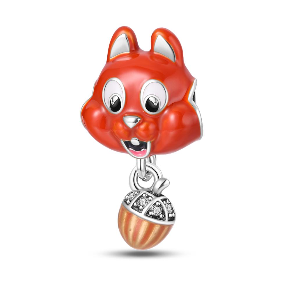 

Cute Squirrel Charms Copper Original Beads Fit Original Charms Bracelet Beads Jewelry Gifts For Women