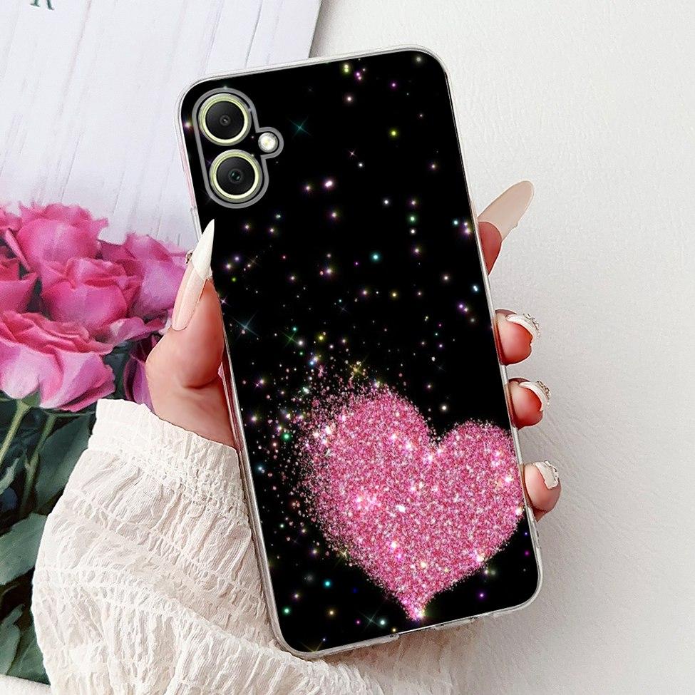 For Samsung A05 Case Clear Cute Cat Fashion Flowers Cool Painted Back Cover For Samsung Galaxy A05 Phone Case SM-A055F SM-A055M