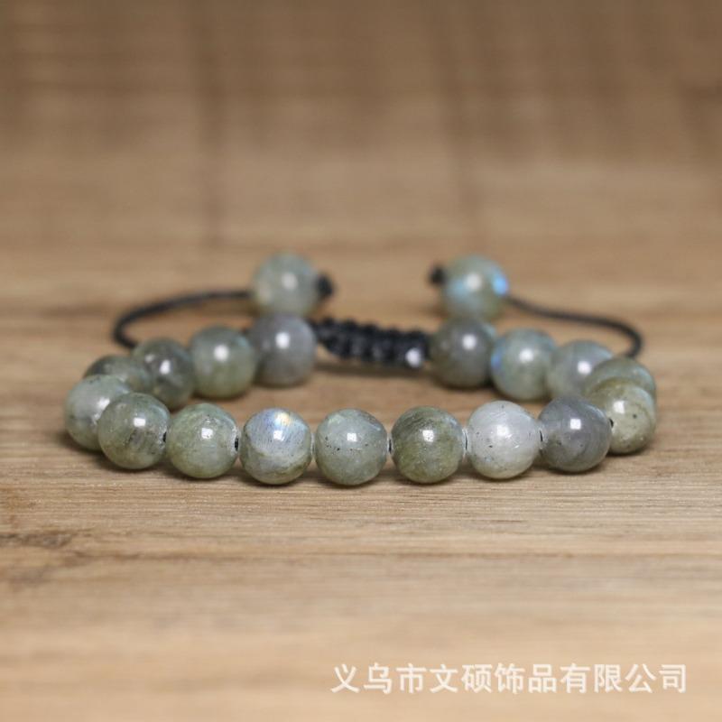 7 Chakra Mixed Stone Beaded Bracelet – Adjustable Black Cord Boho Jewelry, Energy Balance Gift for Men & Women