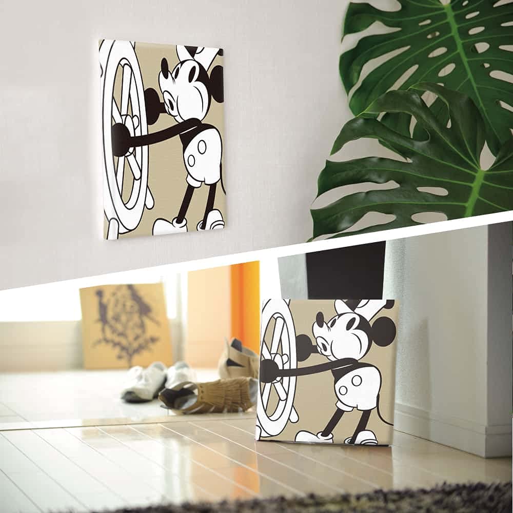 Disney Mickey Mouse Art 100cm X XL Made In Stylish Interior Living Room Beige Character Fabric Panel Panel, 100cm, Size, Japan, Poster, Decor, Decor,
