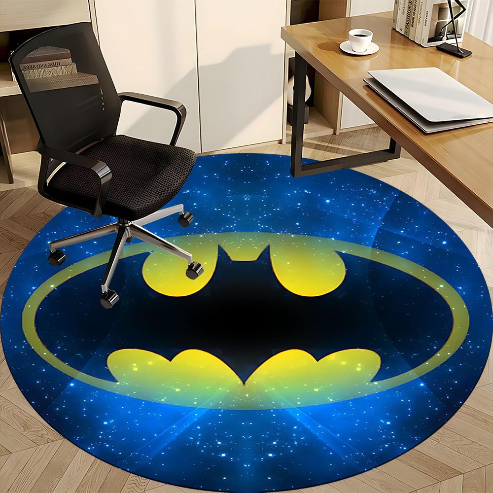 1pc Batman Universe Office Round Area Rug, Under Office Chairs Bedroom Living Room Home Decor, Room Deco, Available in Various Sizes