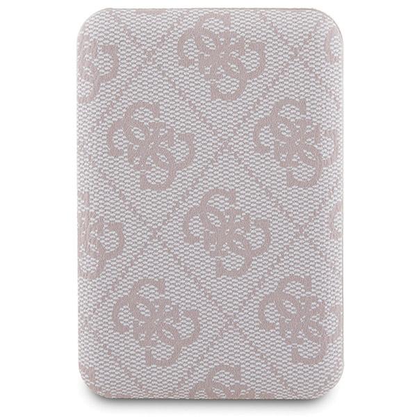 Zestaw Guess Gubpm5P15L4Gemgp Iphone15 Pro 6.1 Hardcase + Powerbank 5000Mah Magsafe Różowy/Pink 4G Metal Logo