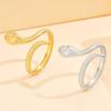 Bague Serpent Réglable en Acier Inoxydable - Style Punk pour Femmes
